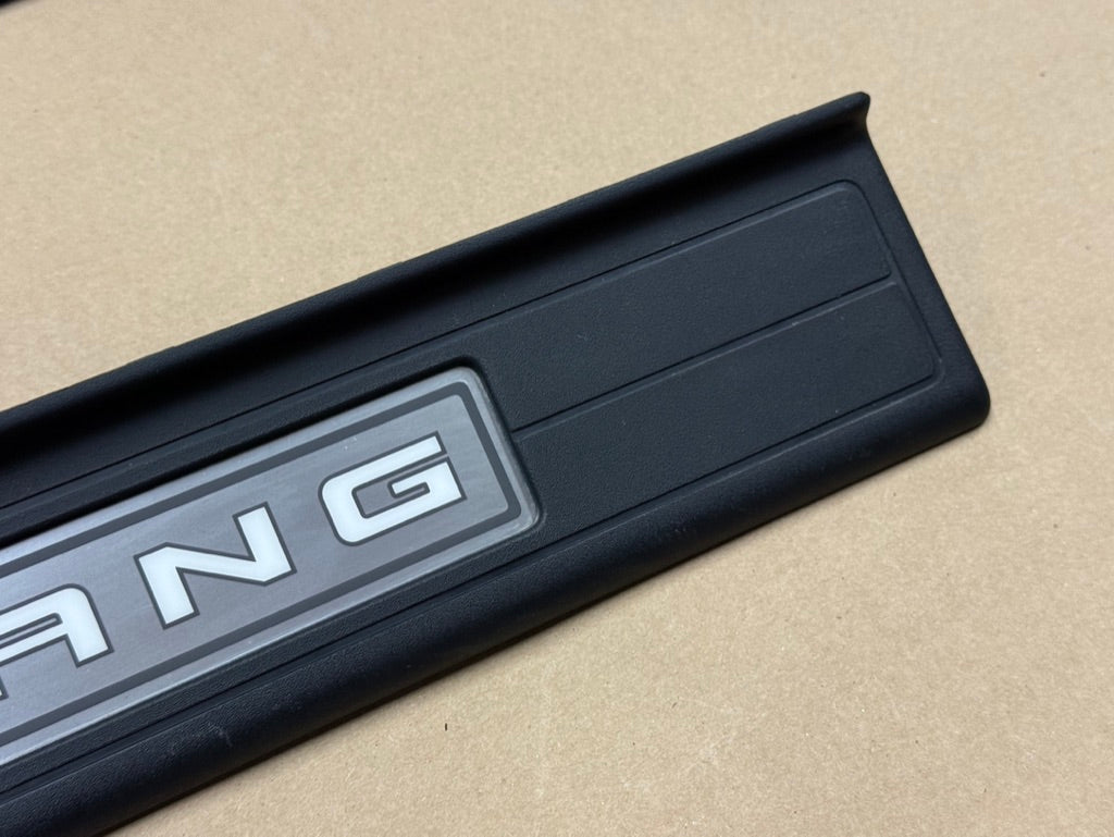 2015-2023 Ford Mustang "My Color" Scuff Plates Interior Trim Black