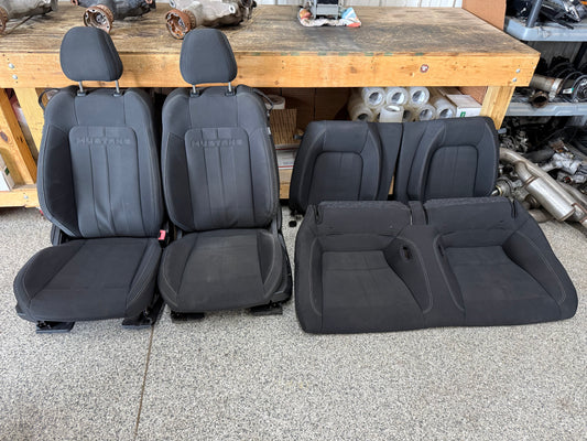 2018-2023 Ford Mustang GT Black Cloth Seats Coupe Front Rear Power Seats