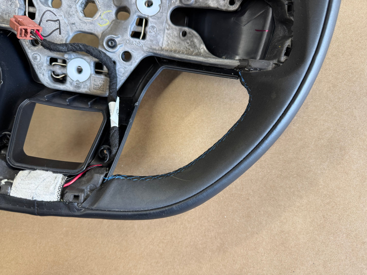 2024-2026 Ford Mustang Dark Horse Suede Leather Steering Wheel "Manual"