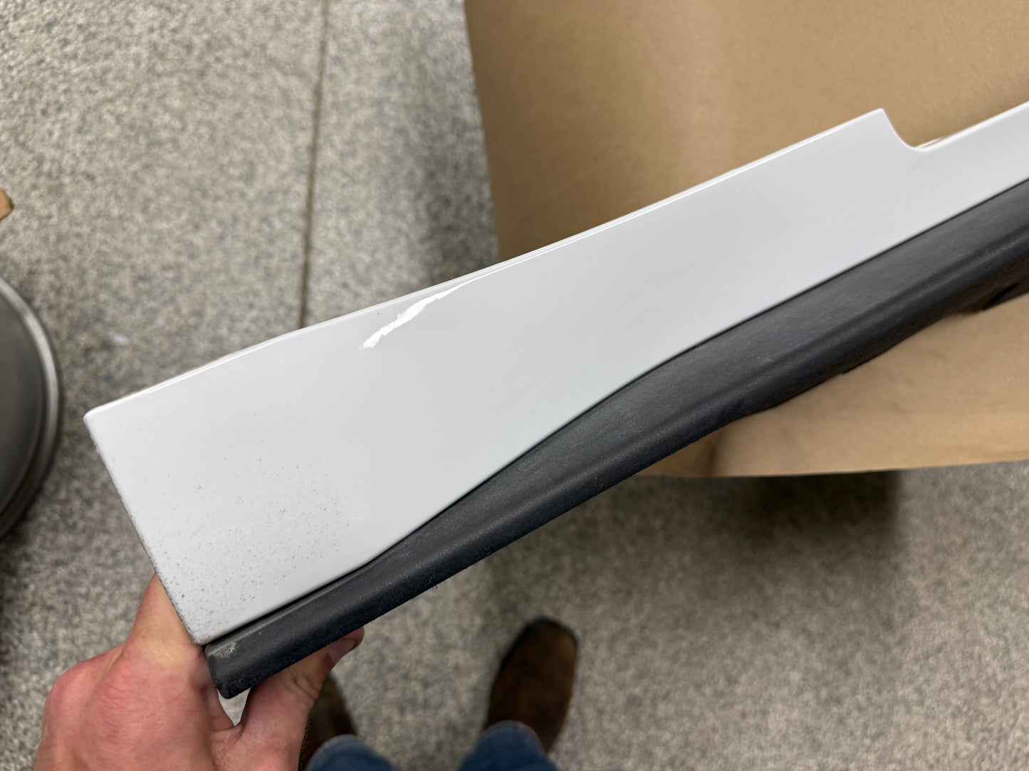 2015-2023 Mustang GT V6 LH Side Skirt Molding Driver Side "White"