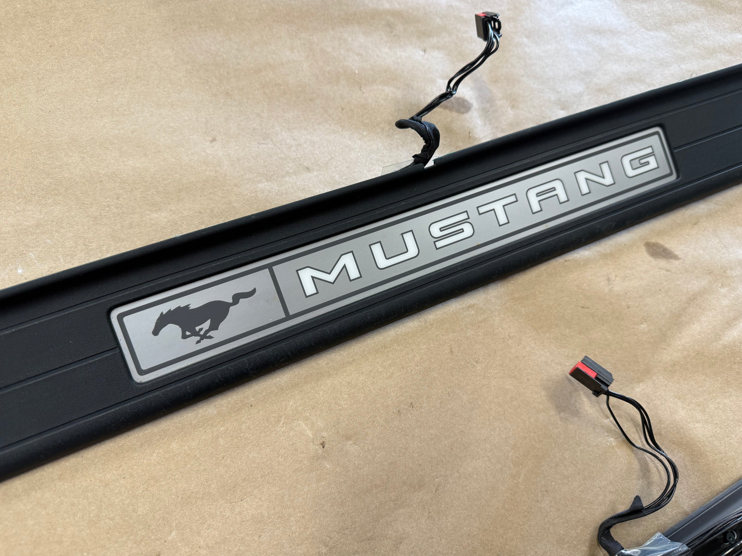 2015-2023 Ford Mustang "My Color" Sill/Scuff Plates Interior Trim Black