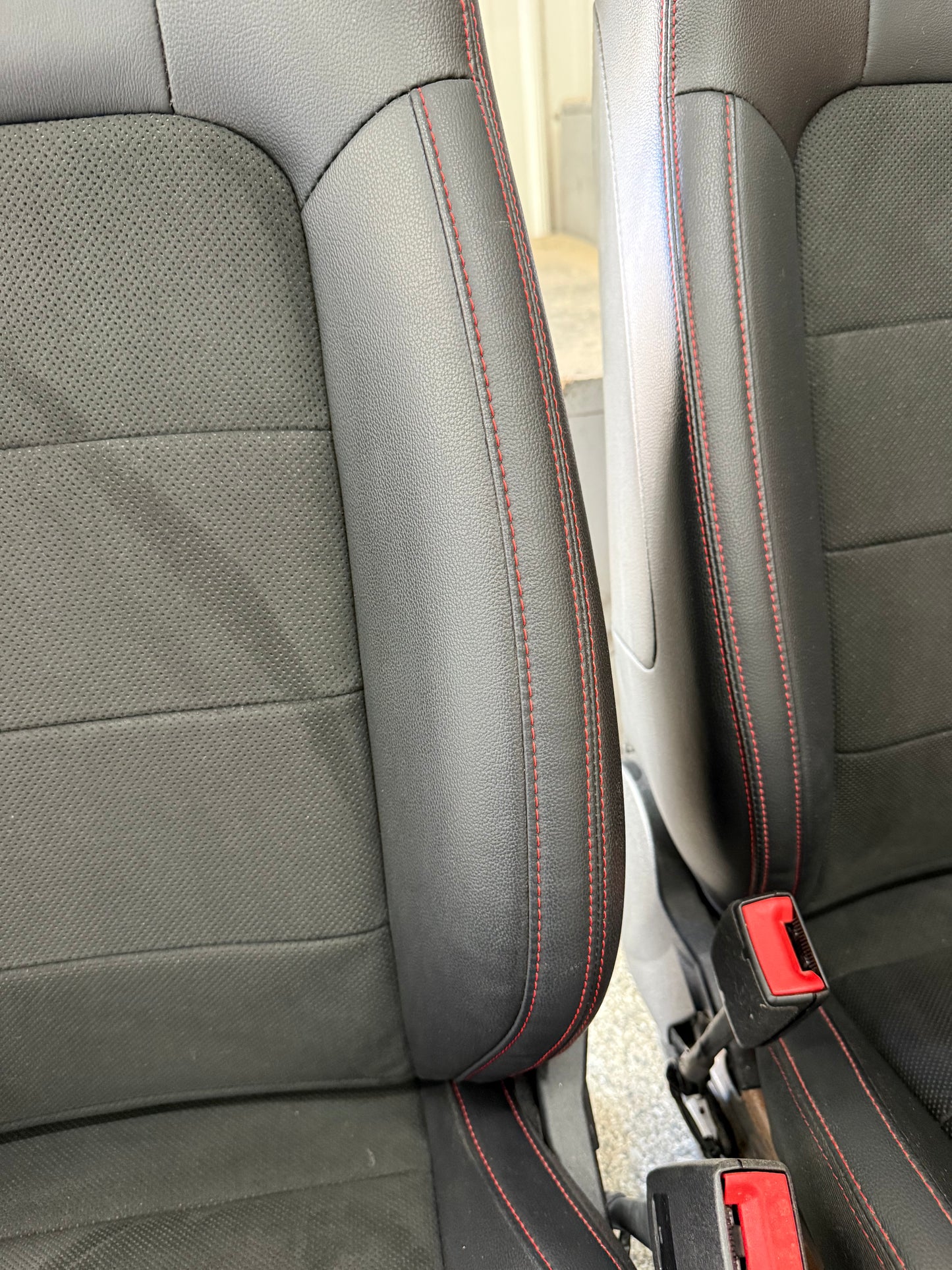 2018-2023 Ford Mustang GT California Special Front Rear Seats Black Red Stitch