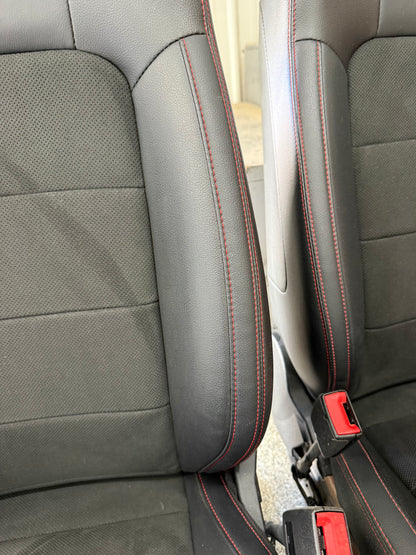 2018-2023 Ford Mustang GT California Special Front Rear Seats Black Red Stitch
