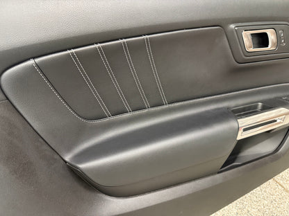 2018-2023 Mustang GT V6 EcoBoost LH RH Premium Leather Insert Door Panels Pair