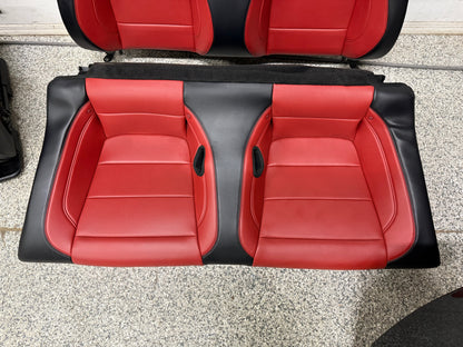 2015-2017 Ford Mustang GT Red/Black Leather Convertible Front & Rear Seats