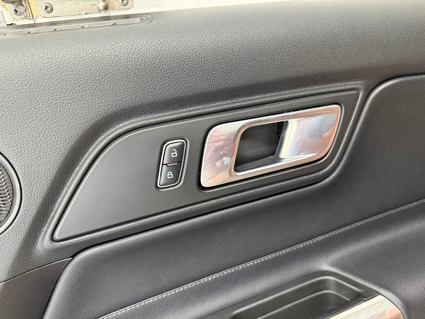 2018-2023 Mustang GT V6 EcoBoost LH RH Premium Leather Insert Door Panels Pair