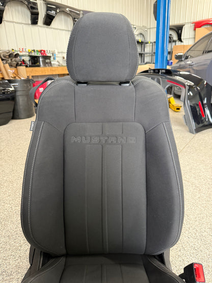2018-2023 Ford Mustang GT Black Cloth Seats Coupe Front Rear Power Seats