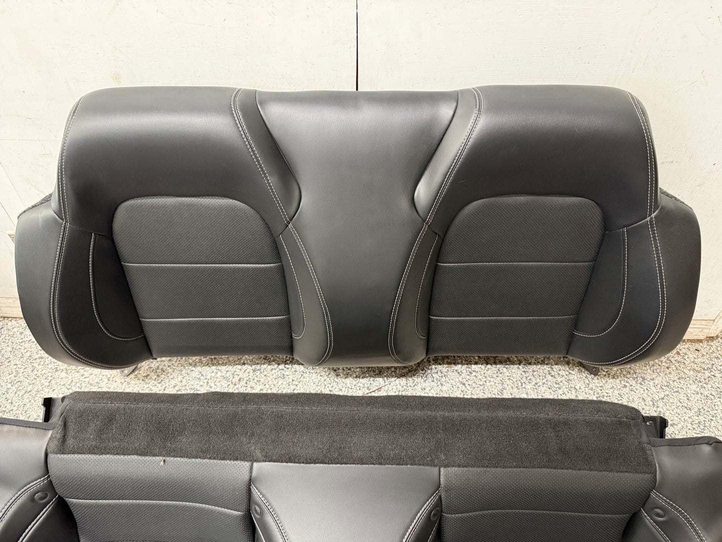 2018-2023 Ford Mustang GT Black Leather Convertible Front & Rear Seats