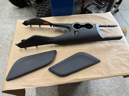 2024-2026 Ford Mustang Center Console Top Leather Wrapped Plastic Knee Pads