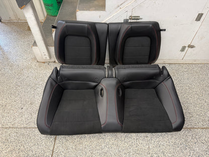 2018-2023 Ford Mustang GT/CS Black Leather/Suede Coupe Rear Seats