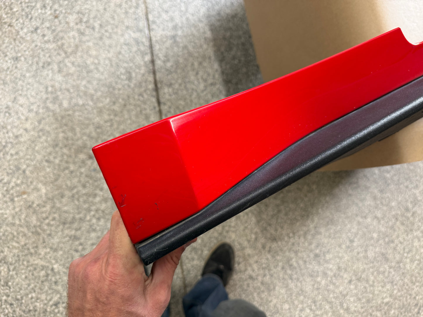 2015-2023 Mustang GT V6 LH Side Skirt Molding Driver Side "Race Red"