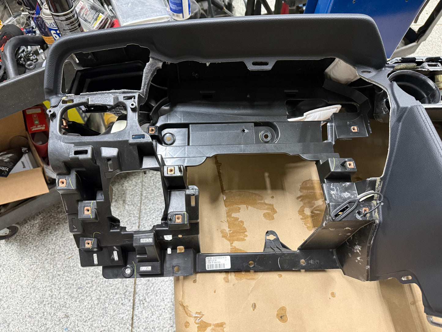 2018-2023 Ford Mustang GT 5.0 Leather Dash Pad Frame "Red Stitch"
