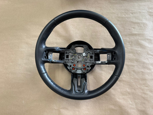 2018-2023 Ford Mustang Bare Leather Steering Wheel Black "Auto"