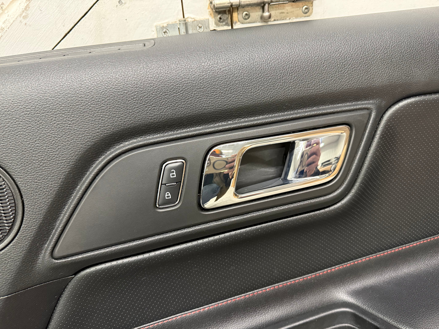 2015-2017 Ford Mustang GT V6 EcoBoost LH RH Leather Insert Door Panels Pair