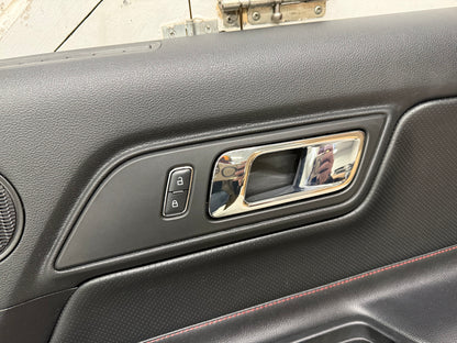 2015-2017 Ford Mustang GT V6 EcoBoost LH RH Leather Insert Door Panels Pair