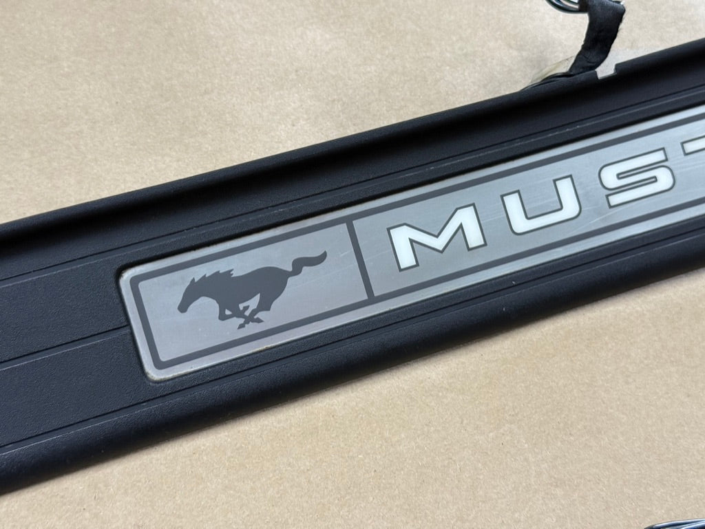 2015-2023 Ford Mustang "My Color" Sill/Scuff Plates Interior Trim Black