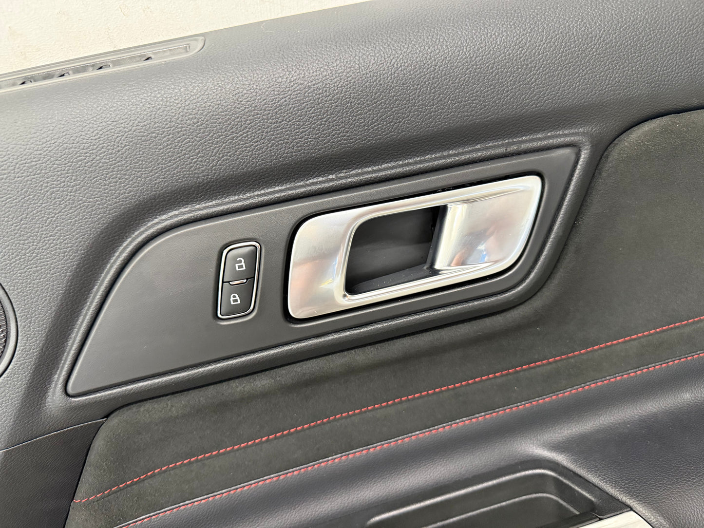 2018-2023 Ford Mustang LH RH California Special Door Panels Pair Red Stitch