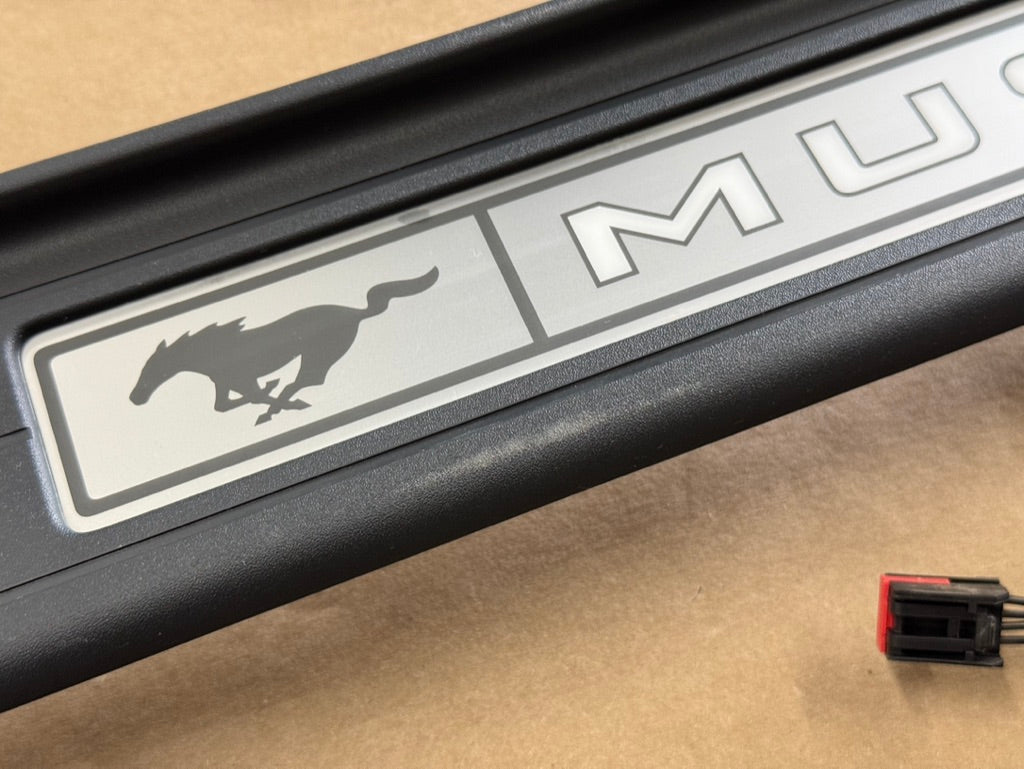 2024-2026 Ford Mustang "My Color" Sill/Scuff Plates Interior Trim Black