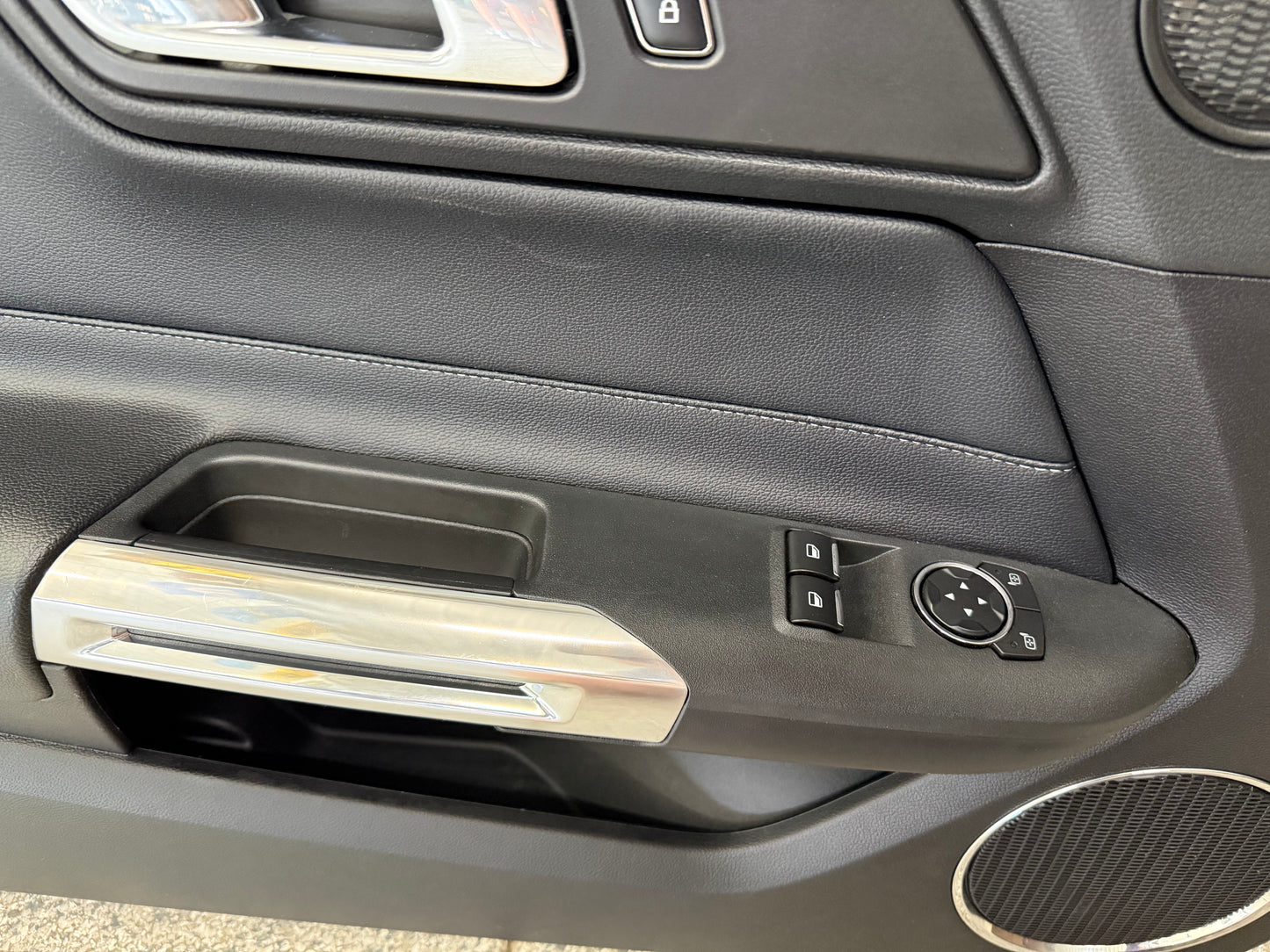 2018-2023 Mustang GT V6 EcoBoost LH RH Premium Leather Insert Door Panels Pair