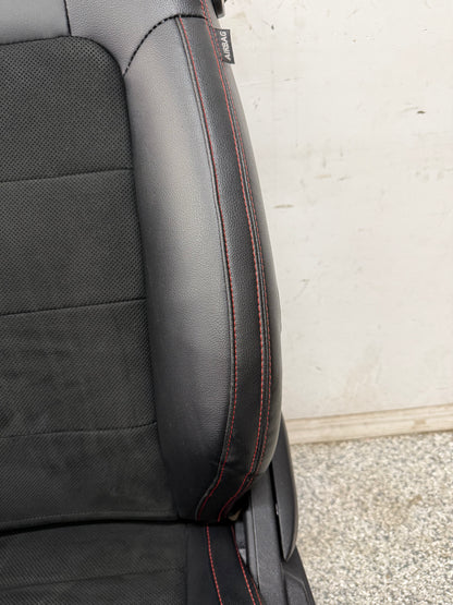 2018-2023 Ford Mustang GT/CS Leather/Suede Front Seats Black Heated/Cooled