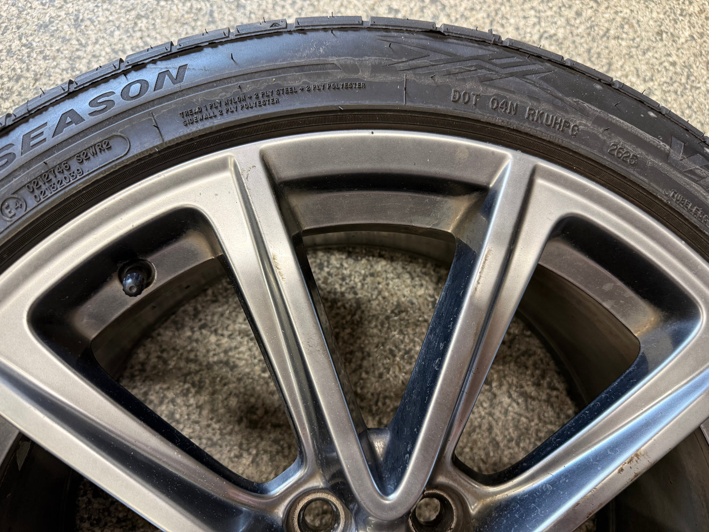 2015-2023 Ford Mustang GT Wheel Rim 19"x8.5" Fortune Viento 255/40/19