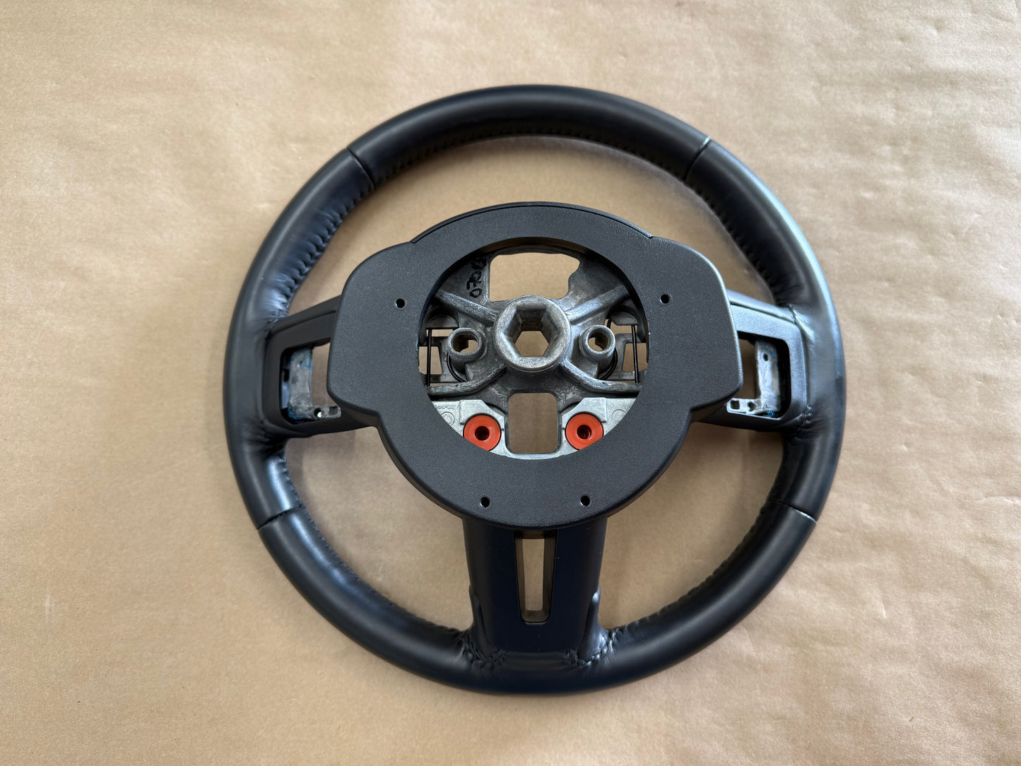 2018-2023 Ford Mustang Bare Leather Steering Wheel Black "Auto"