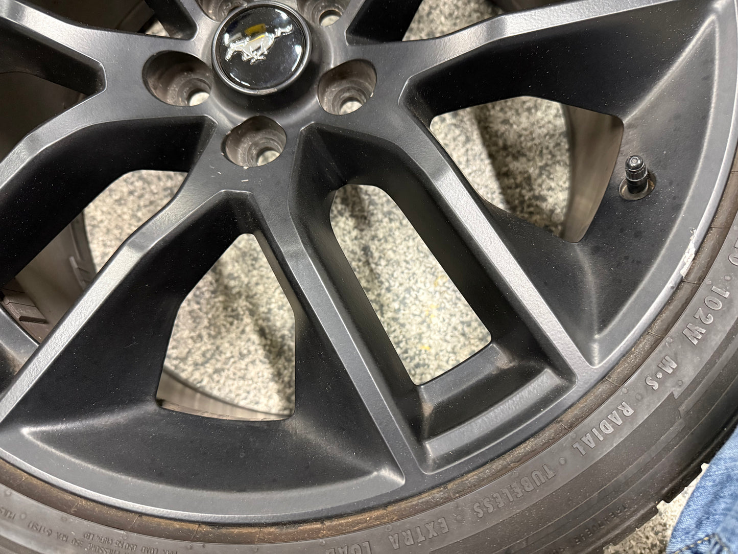 2015-2023 Ford Mustang GT Black Wheel Rim 20x9" General G Max 275/35/20