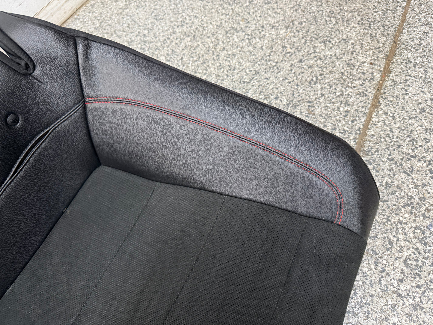 2018-2023 Ford Mustang GT/CS Black Leather/Suede Coupe Rear Seats