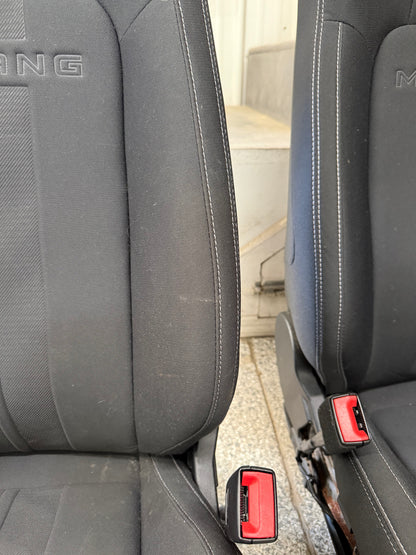 2018-2023 Ford Mustang GT Black Cloth Seats Coupe Front Rear Power Seats