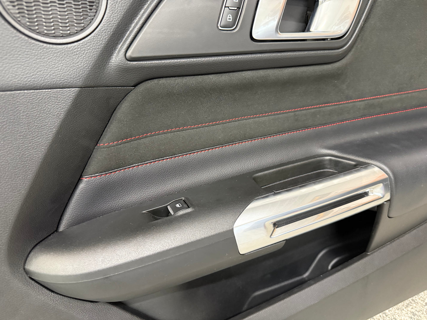 2018-2023 Ford Mustang LH RH California Special Door Panels Pair Red Stitch