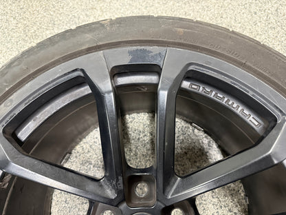 2012-2015 Chevrolet Camaro ZL1 20x11" Black Wheel Rim Tire Firestone 305/35/20