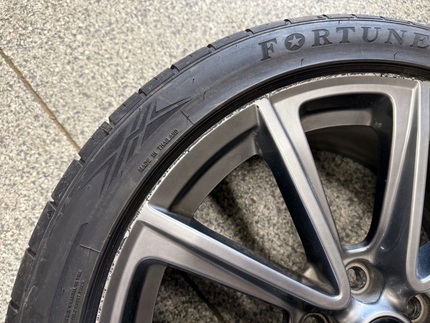 2015-2023 Ford Mustang GT Wheel Rim 19"x8.5" Fortune Viento 255/40/19