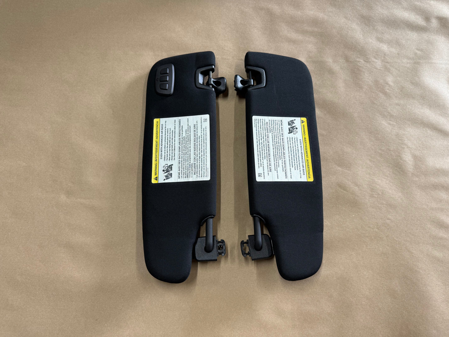 2015-2023 Ford Mustang Coupe Sun Visors Pair "Home Link"