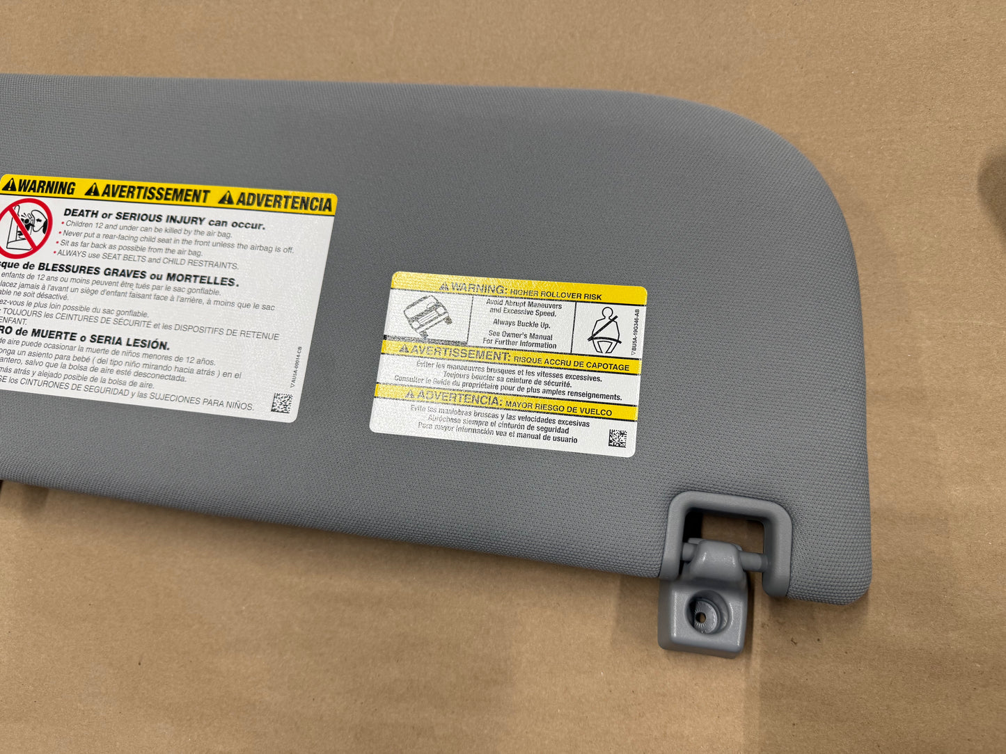 2023-2025 Ford F-250 Super Duty Sun Visors Pair "Grey"