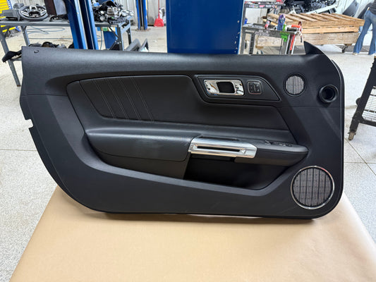 2015-2017 Ford Mustang GT LH Driver Leather Insert Door Panel Grey Stitching
