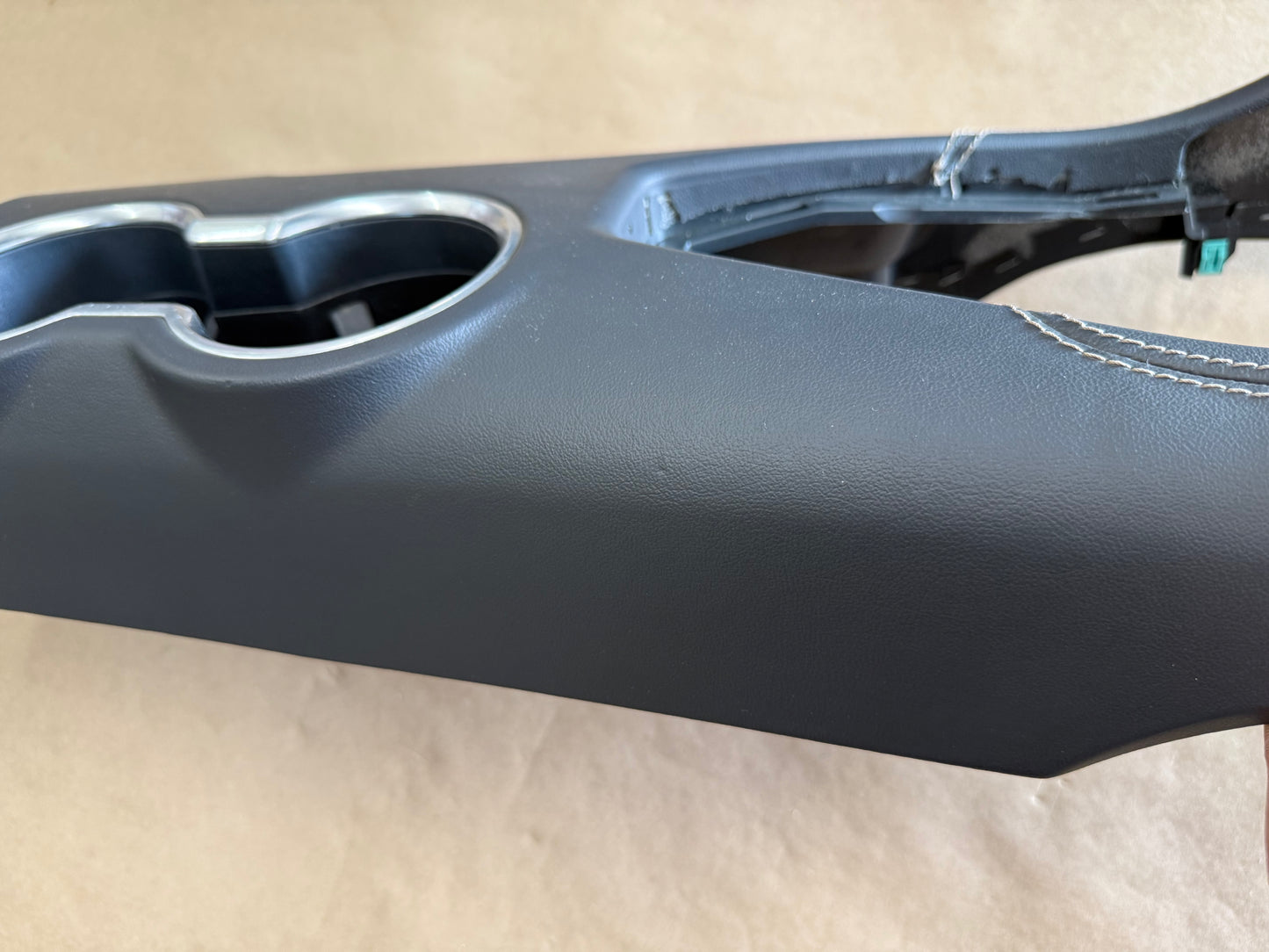 2024-2026 Ford Mustang Center Console Top Leather Wrapped Plastic Knee Pads