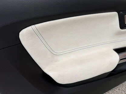 2018-2023 Mustang GT V6 EcoBoost LH RH White Leather Insert Door Panels Pair