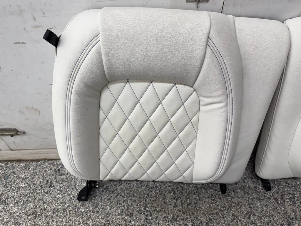 2018-2023 Ford Mustang GT White Aftermarket Leather Coupe Front Rear Power Seats