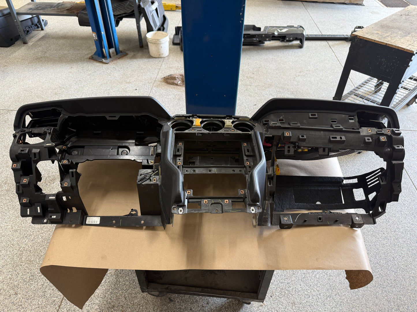 2018-2023 Ford Mustang GT 5.0 Leather Dash Pad Frame "Blue Stitch"