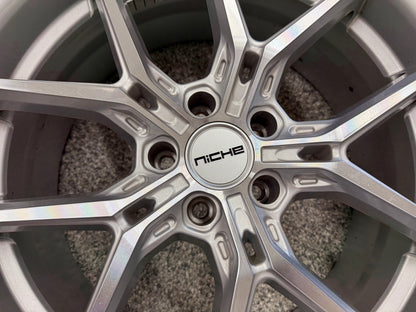 2015-2026 Mustang Niche Prodigy 5 20x9" Silver Wheel/Tire 275/30/20 Continental