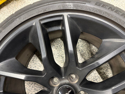 2015-2023 Ford Mustang GT Black Wheel Rim 20x9" General G Max 275/35/20