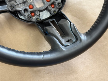2018-2023 Ford Mustang Bare Leather Steering Wheel Black "Auto"