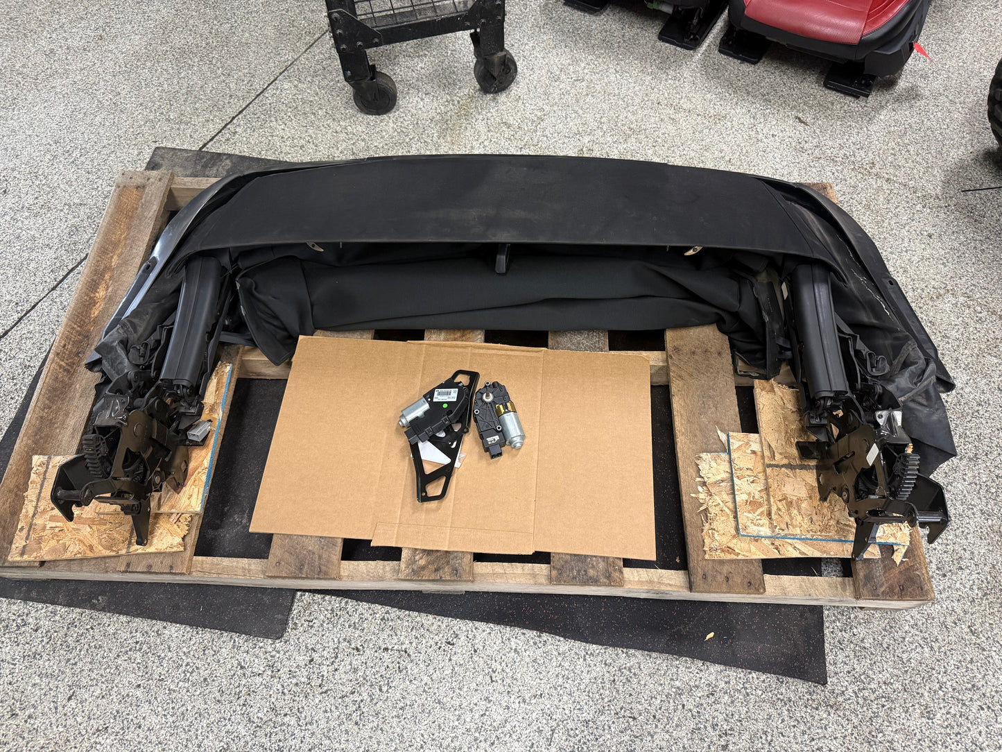 2015-2017 Ford Mustang GT Convertible Top Assembly Black Cloth Frame Complete