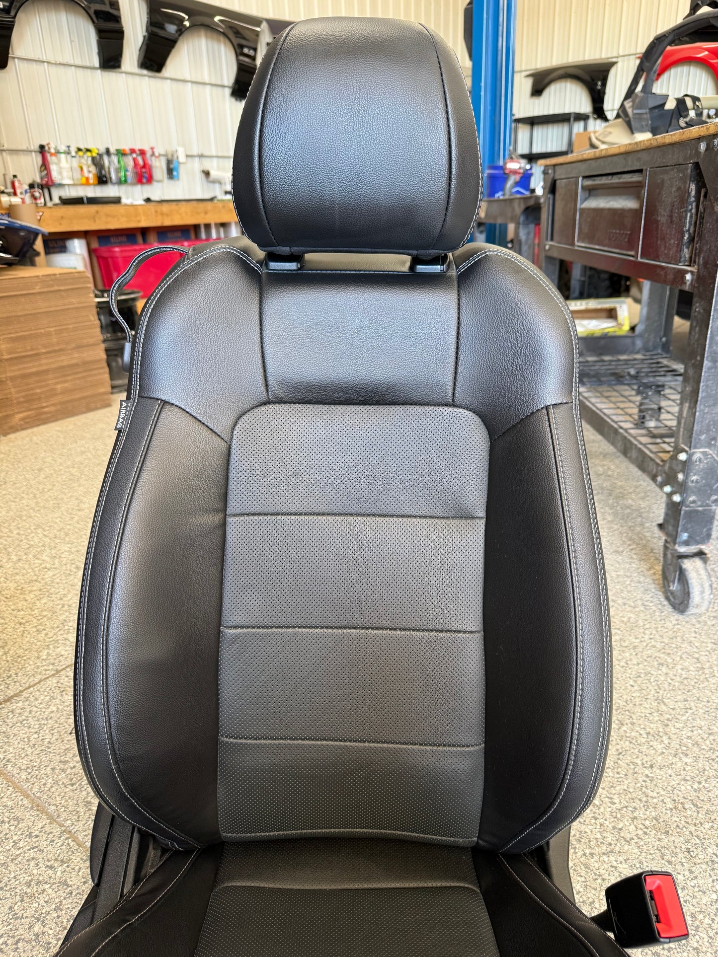 2018-2023 Ford Mustang GT Black Leather Coupe Front & Rear Seats