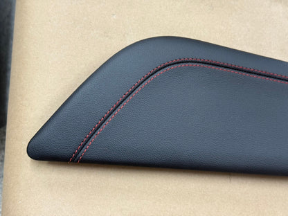 2018-2023 Mustang GT Center Console Top Interior Trim Pieces Leather Red Stitch