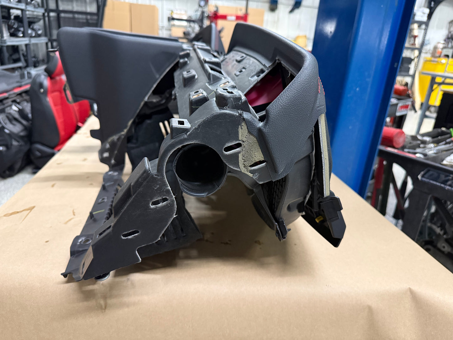 2018-2023 Ford Mustang GT 5.0 Leather Dash Pad Frame "Red Stitch"
