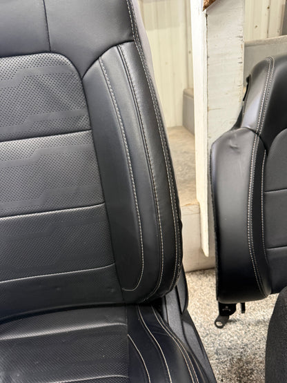 2018-2023 Ford Mustang GT Black Leather Front Rear Power Seats Heat Cooled Vert