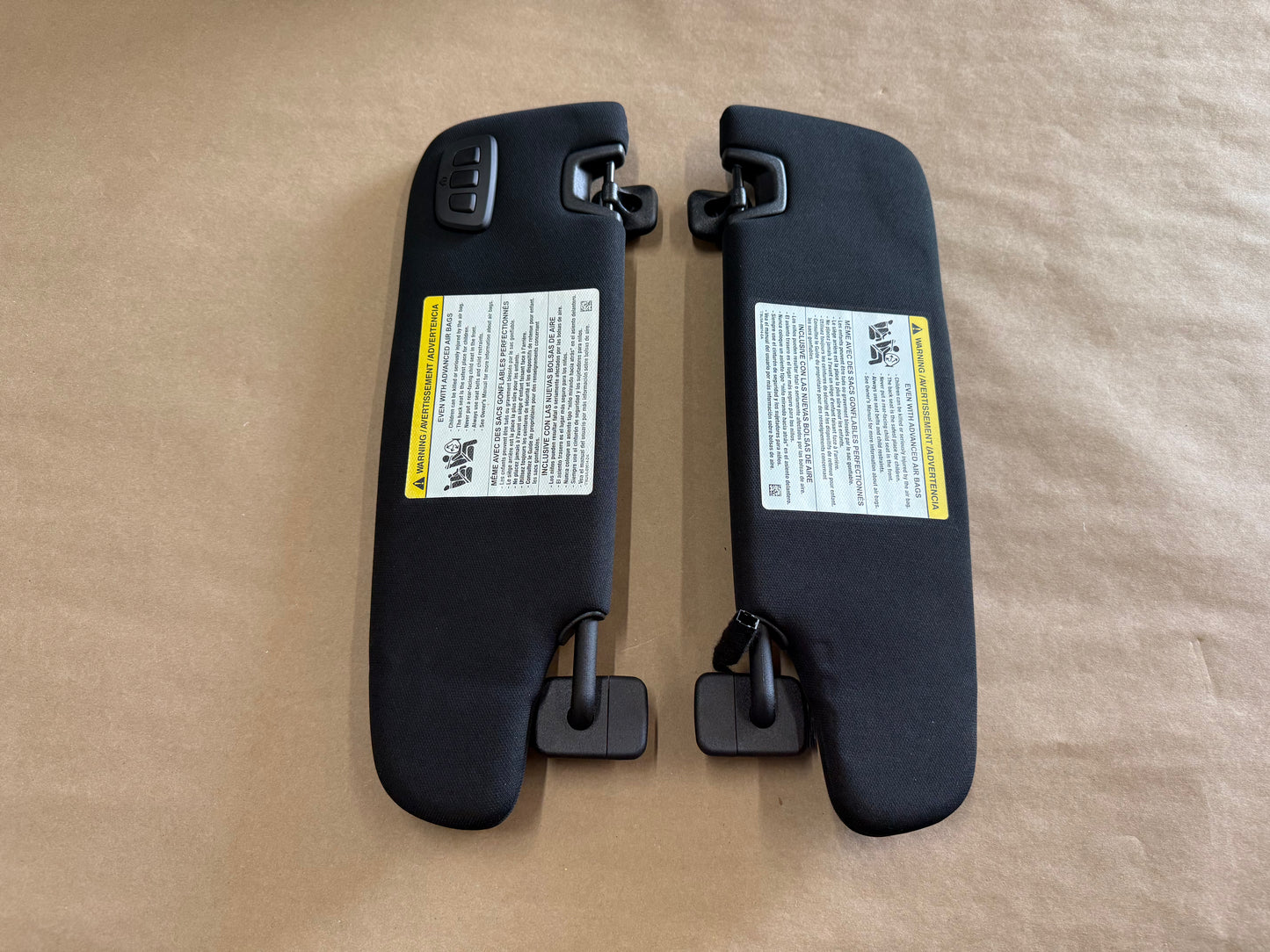 2015-2023 Ford Mustang Coupe Sun Visors Pair "Home Link"