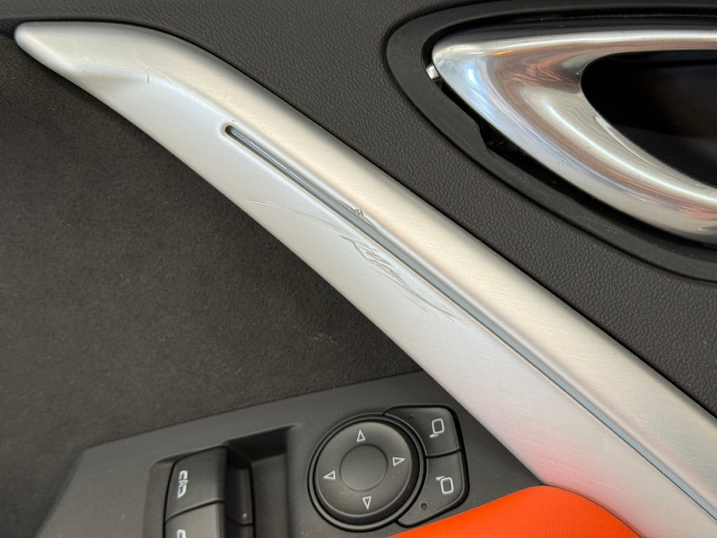 2016-2024 Chevrolet Camaro SS Coupe RH LH Pair Door Panels Black/Orange Leather