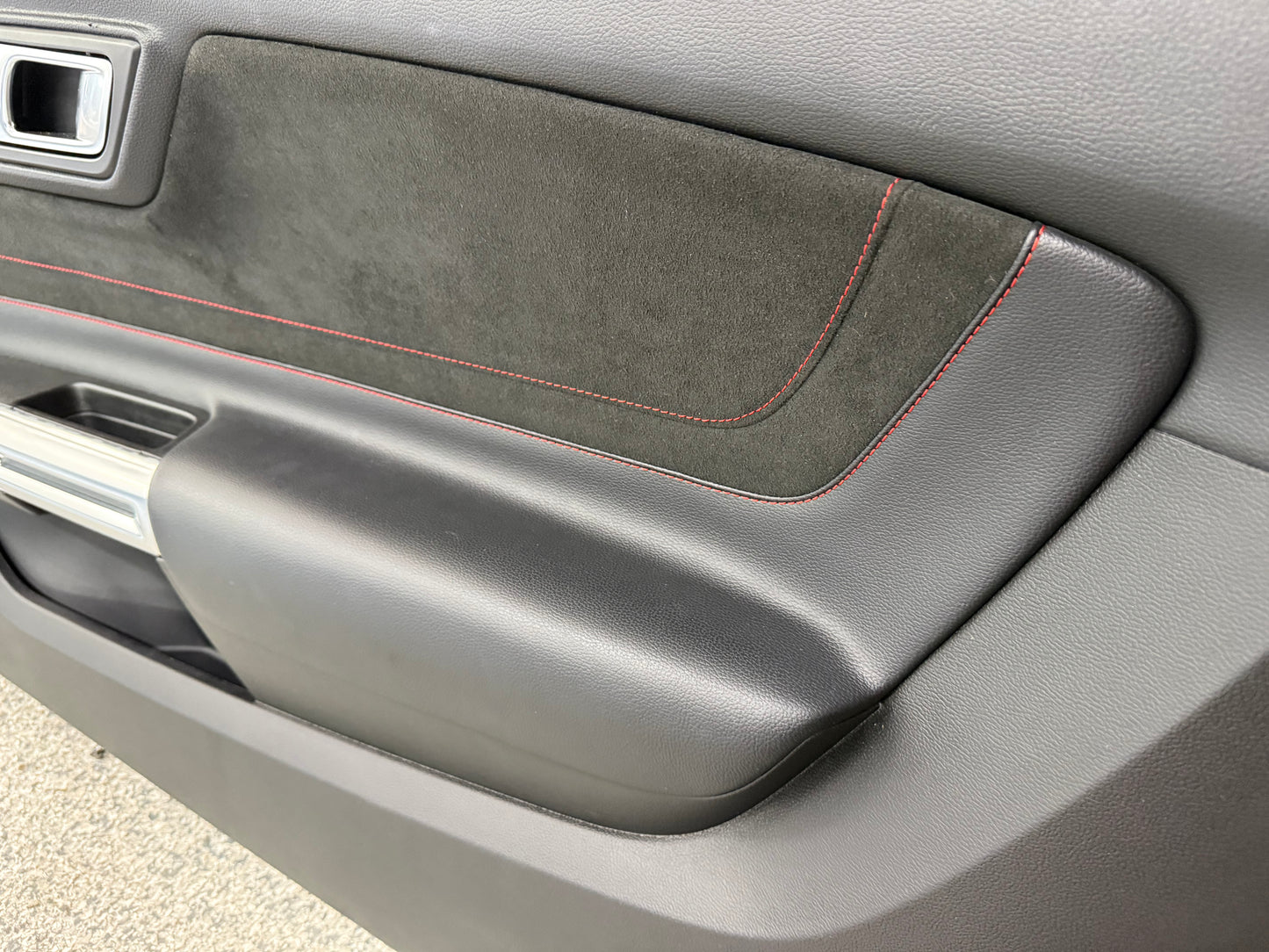 2018-2023 Ford Mustang LH RH California Special Door Panels Pair Red Stitch